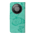 For Honor Magic8 Lite 5G / X9d 5G / X70 5G Wallet Case Floral Butterfly Imprinted Leather Phone Cover Stand