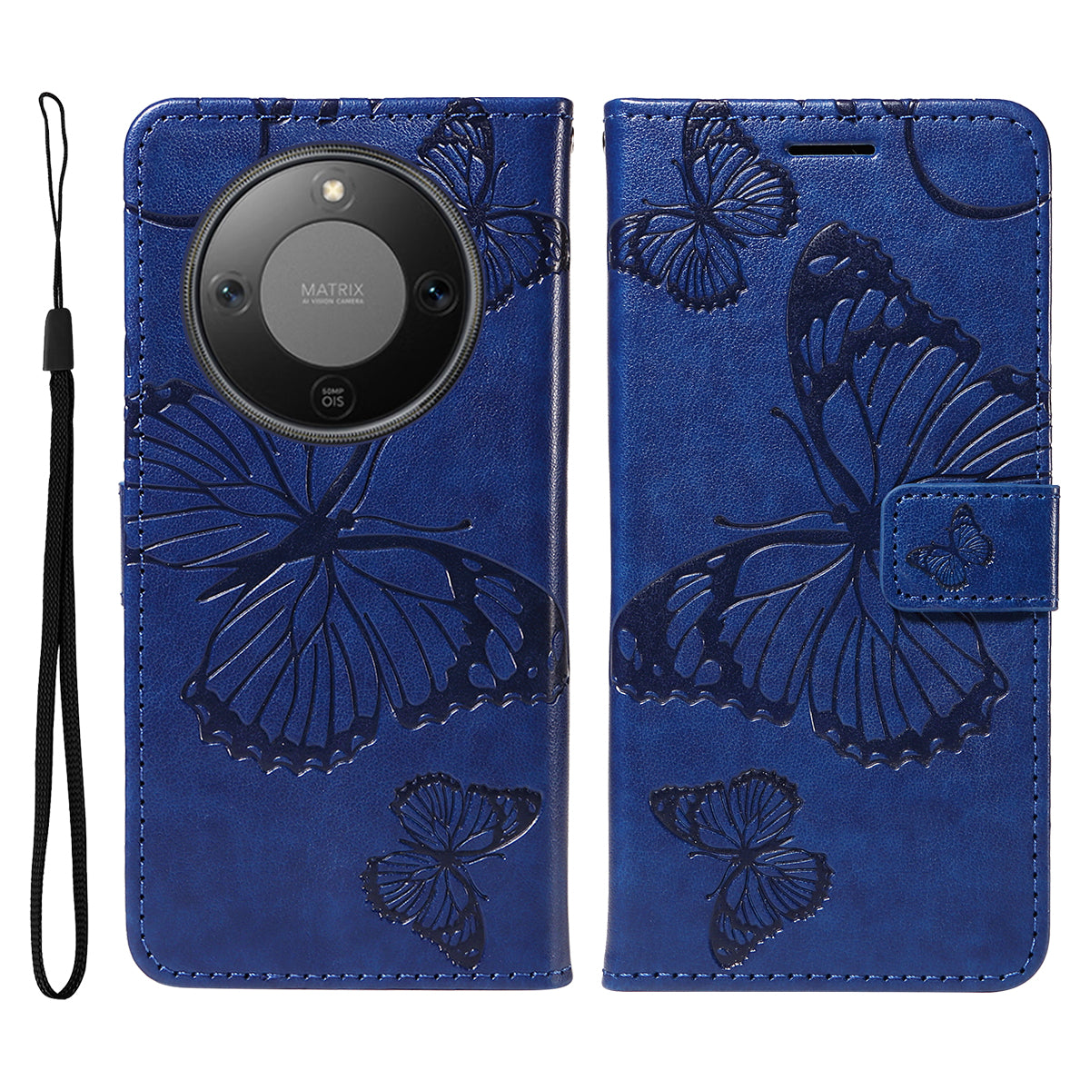 For Honor Magic8 Lite 5G / X9d 5G / X70 5G Wallet Case Floral Butterfly Imprinted Leather Phone Cover Stand