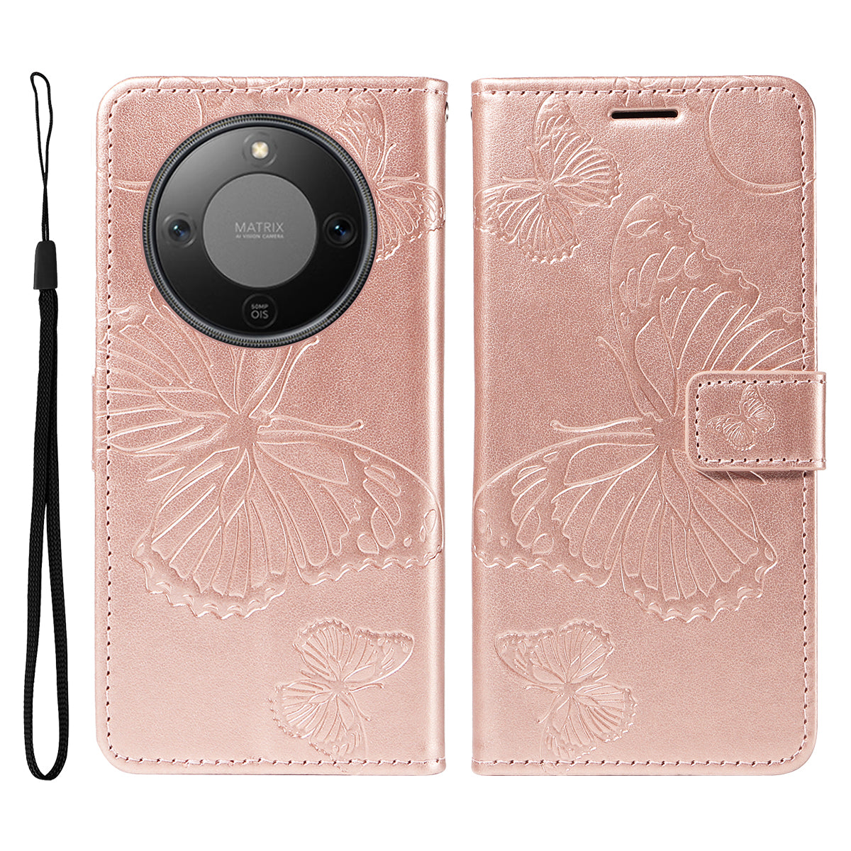 For Honor Magic8 Lite 5G / X9d 5G / X70 5G Wallet Case Floral Butterfly Imprinted Leather Phone Cover Stand