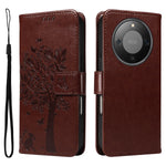 For Honor Magic8 Lite 5G / X9d 5G / X70 5G Phone Case with Stand Cat Tree Pattern Leather Wallet Mobile Cover