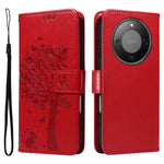 For Honor Magic8 Lite 5G / X9d 5G / X70 5G Phone Case with Stand Cat Tree Pattern Leather Wallet Mobile Cover