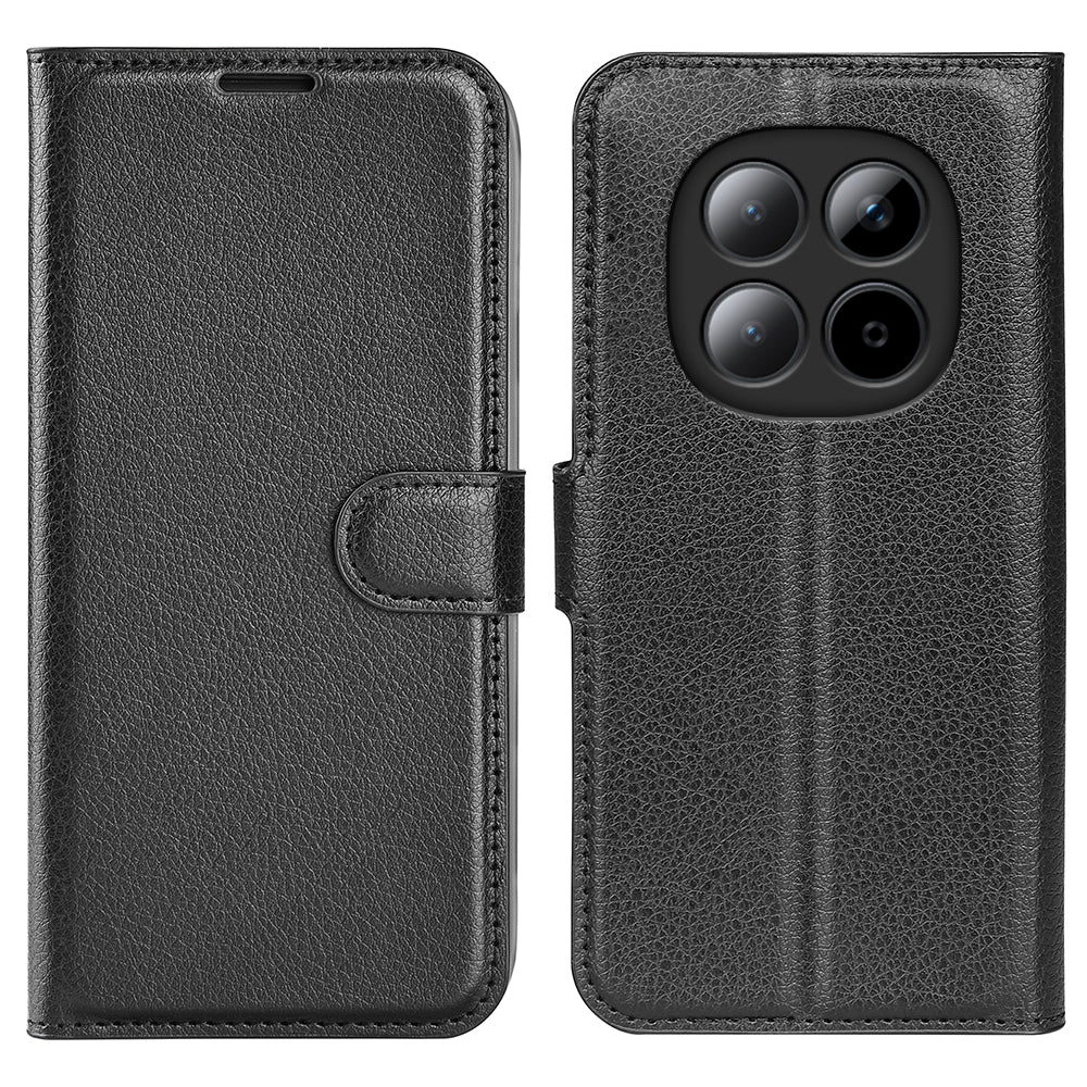 For Xiaomi Poco M8 Pro 5G / Redmi Note 15 Pro+ 5G (Global) Case Litchi Texture Shockproof Leather Wallet Phone Cover