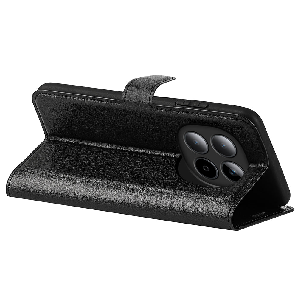 For Xiaomi Poco M8 Pro 5G / Redmi Note 15 Pro+ 5G (Global) Case Litchi Texture Shockproof Leather Wallet Phone Cover