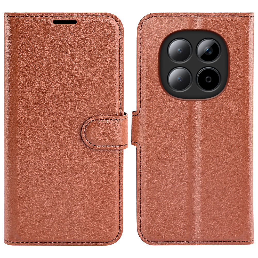 For Xiaomi Poco M8 Pro 5G / Redmi Note 15 Pro+ 5G (Global) Case Litchi Texture Shockproof Leather Wallet Phone Cover