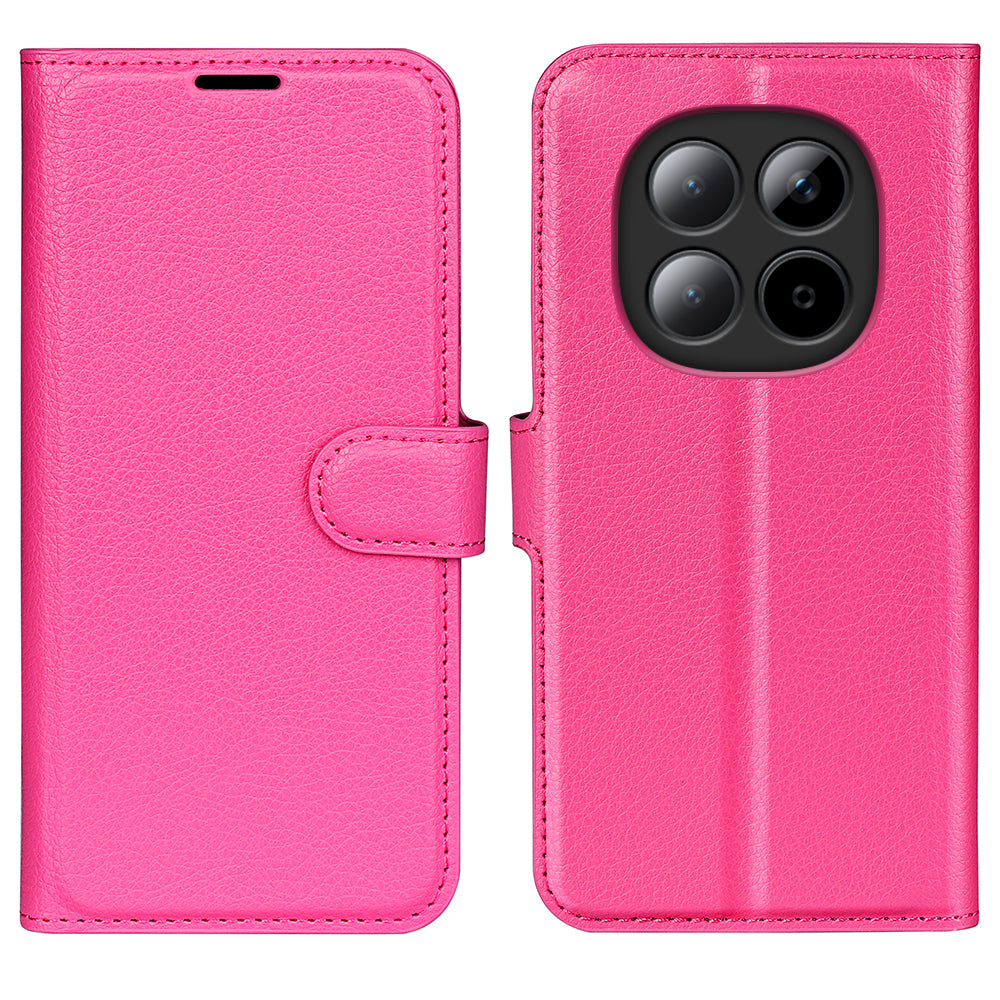 For Xiaomi Poco M8 Pro 5G / Redmi Note 15 Pro+ 5G (Global) Case Litchi Texture Shockproof Leather Wallet Phone Cover
