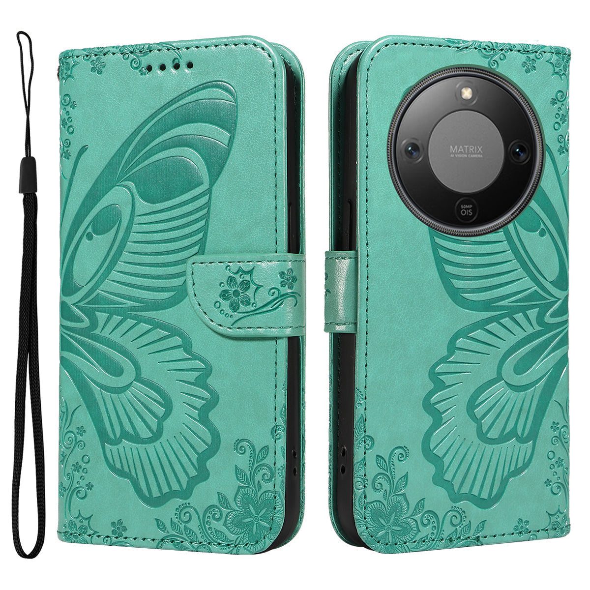 For Honor Magic8 Lite 5G / X9d 5G / X70 5G Case Butterfly Pattern PU Leather Folio Flip Phone Cover