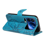 For Xiaomi 17 Pro Case Butterfly Pattern PU Leather Folio Flip Phone Cover
