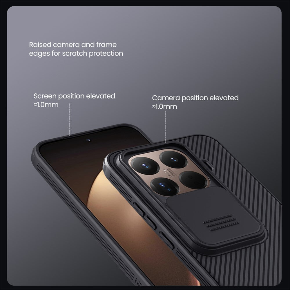 NILLKIN Camshield Pro Series för Xiaomi 15T Pro-skal PC + TPU-mobilskydd med kamerareglage
