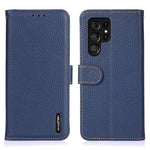 KHAZNEH For Samsung Galaxy S26 Ultra Case Genuine Cow Leather Flip Phone Cover