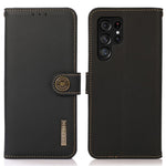 KHAZNEH for Samsung Galaxy S26 Ultra Case Genuine Cow Leather RFID Blocking Wallet Phone Cover