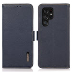 KHAZNEH for Samsung Galaxy S26 Ultra Phone Case Genuine Cow Leather Cover RFID Blocking