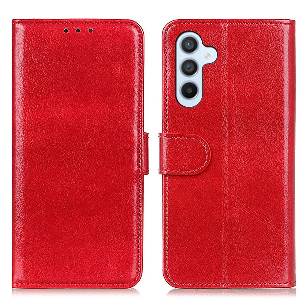 Samsung Galaxy S26-skal Crazy Horse Texture PU-läder Mobilskal