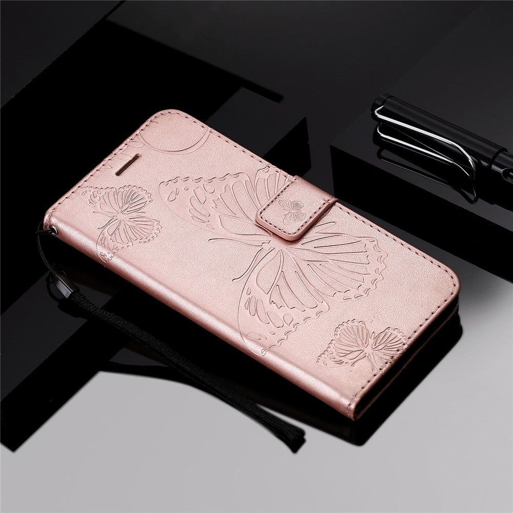 For Xiaomi Redmi A1 4G / A2 4G Wallet Case Floral Butterfly Imprinted Leather Phone Cover Stand