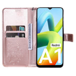 For Xiaomi Redmi A1 4G / A2 4G Wallet Case Floral Butterfly Imprinted Leather Phone Cover Stand