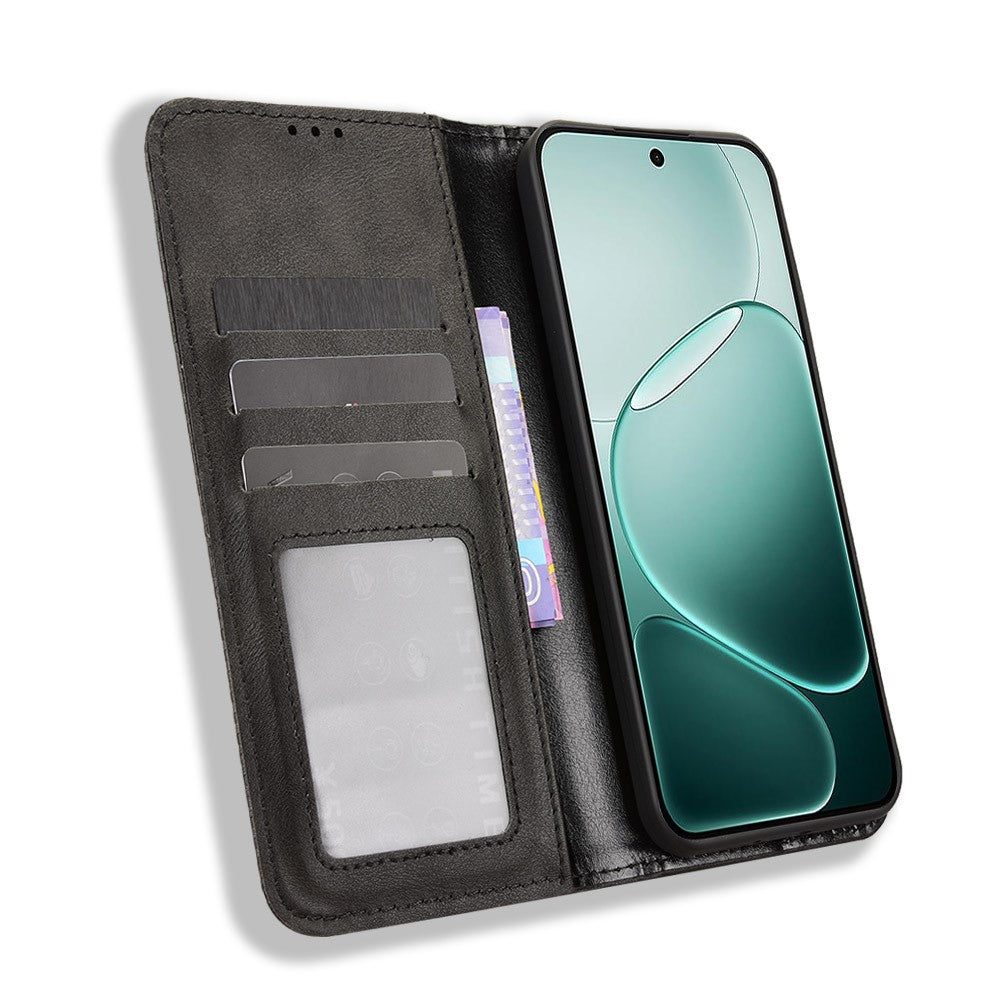 Læderetui til Oppo A6 Pro 4G / A6 Pro 5G / F31 5G Pung Stand Retro Tekstur Telefoncover