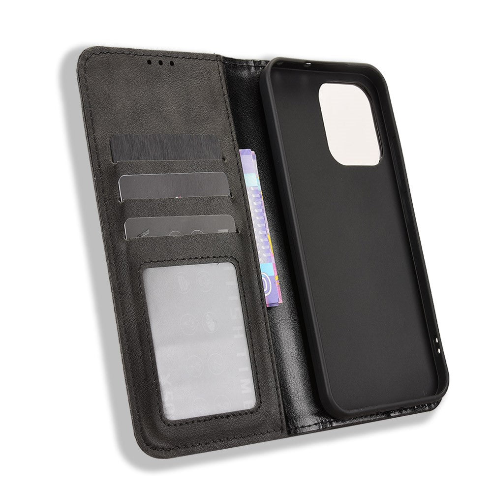 Læderetui til Oppo A6 Pro 4G / A6 Pro 5G / F31 5G Pung Stand Retro Tekstur Telefoncover