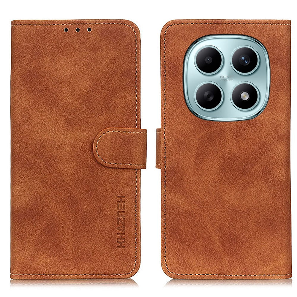 KHAZNEH For Xiaomi Poco M8 5G / Redmi Note 15 5G (Global) Case PU Leather Retro Texture Phone Cover