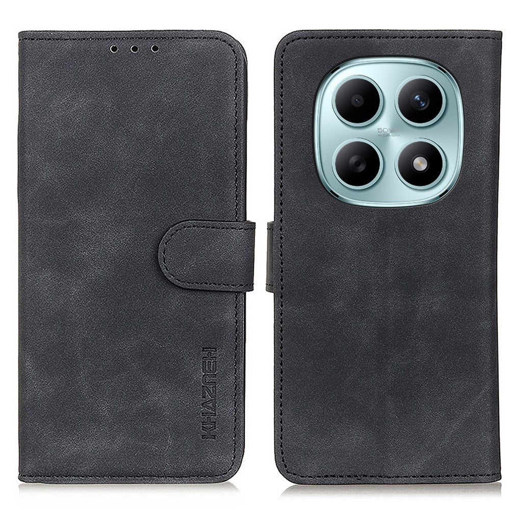 KHAZNEH För Xiaomi Poco M8 5G / Redmi Note 15 5G (Global) Skal PU Läder Retro Textur mobilskal
