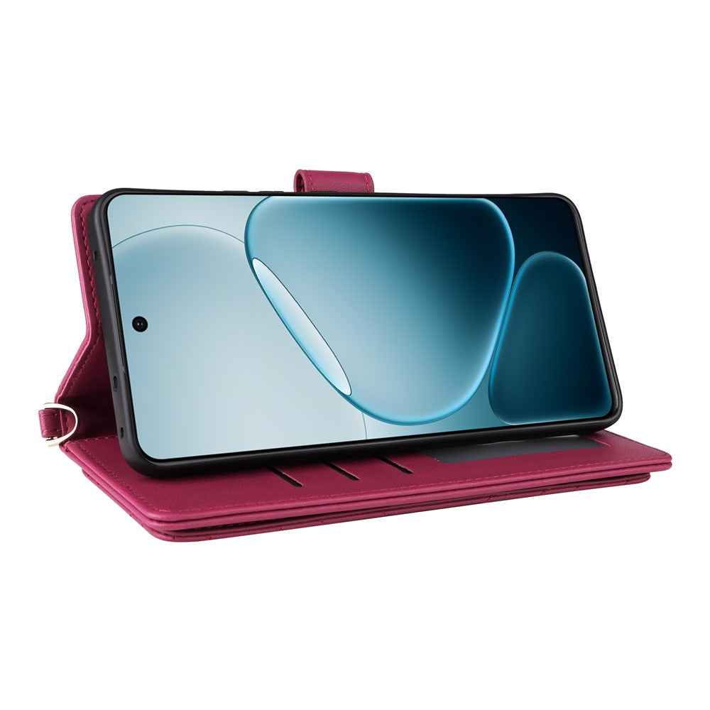 Leather Case for Oppo A6 GT 5G / A6 Max 5G / F31 Pro+ 5G Stand Wallet Phone Cover with Shoulder / Wrist Strap
