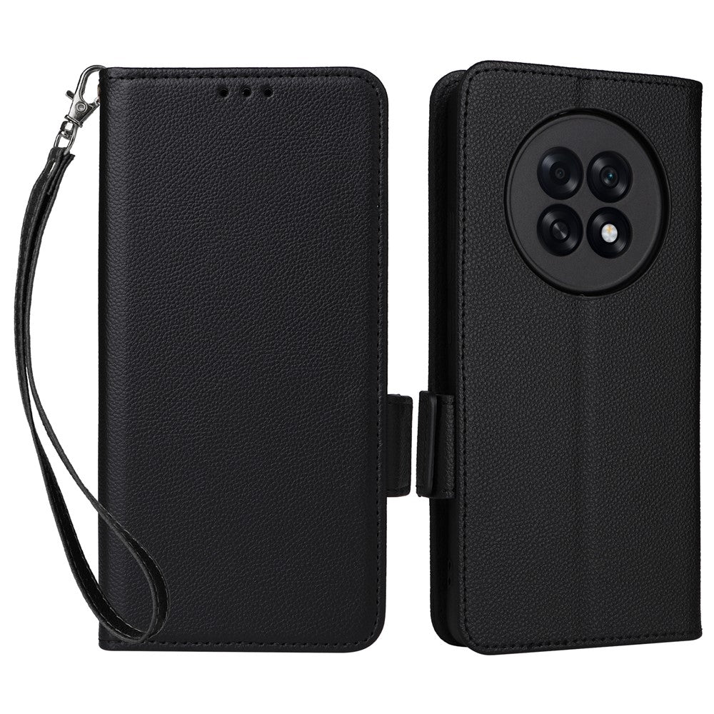Leather Case for Oppo A6 GT 5G / A6 Max 5G / F31 Pro+ 5G Litchi Texture Wallet Phone Cover with Wrist Strap