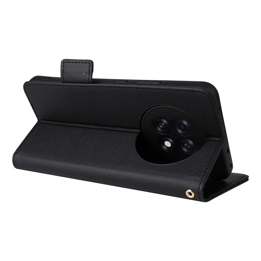 Leather Case for Oppo A6 GT 5G / A6 Max 5G / F31 Pro+ 5G Litchi Texture Wallet Phone Cover with Wrist Strap
