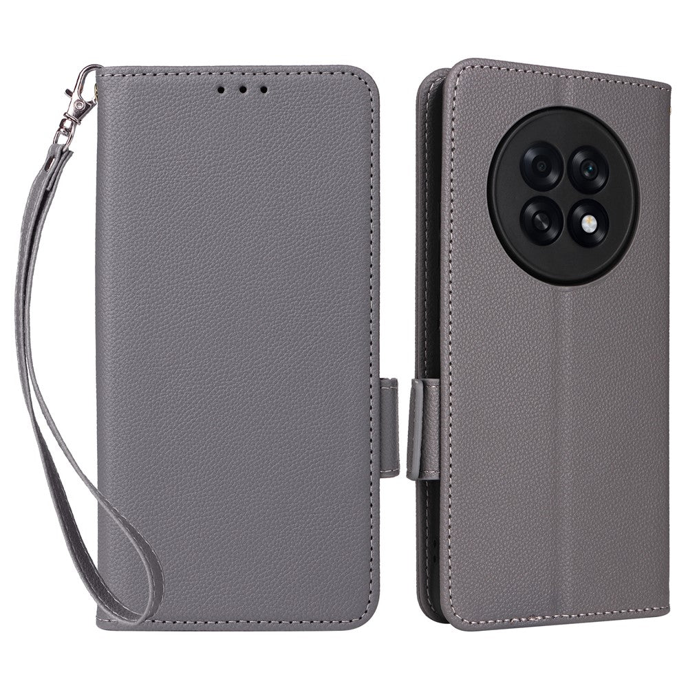 Leather Case for Oppo A6 GT 5G / A6 Max 5G / F31 Pro+ 5G Litchi Texture Wallet Phone Cover with Wrist Strap