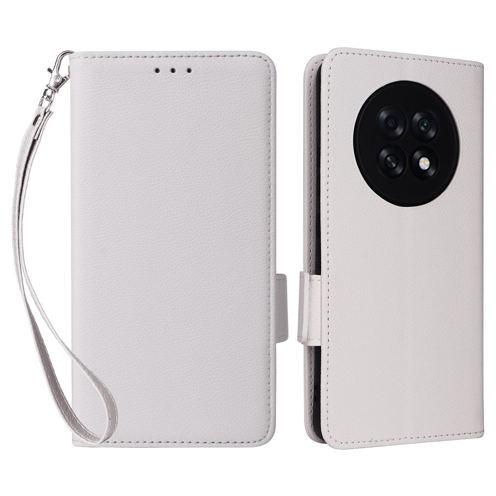 Leather Case for Oppo A6 GT 5G / A6 Max 5G / F31 Pro+ 5G Litchi Texture Wallet Phone Cover with Wrist Strap