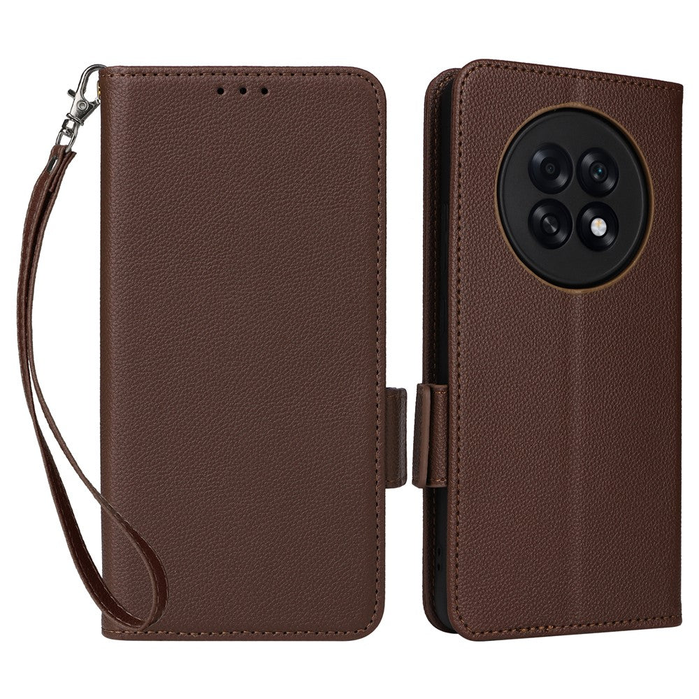 Leather Case for Oppo A6 GT 5G / A6 Max 5G / F31 Pro+ 5G Litchi Texture Wallet Phone Cover with Wrist Strap