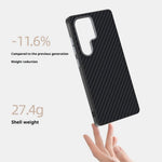 ABEEL For Samsung Galaxy S24 Ultra Magnetic Case Carbon Fiber Texture Back Cover