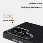 ABEEL For Samsung Galaxy S24 Ultra Magnetic Case Carbon Fiber Texture Back Cover
