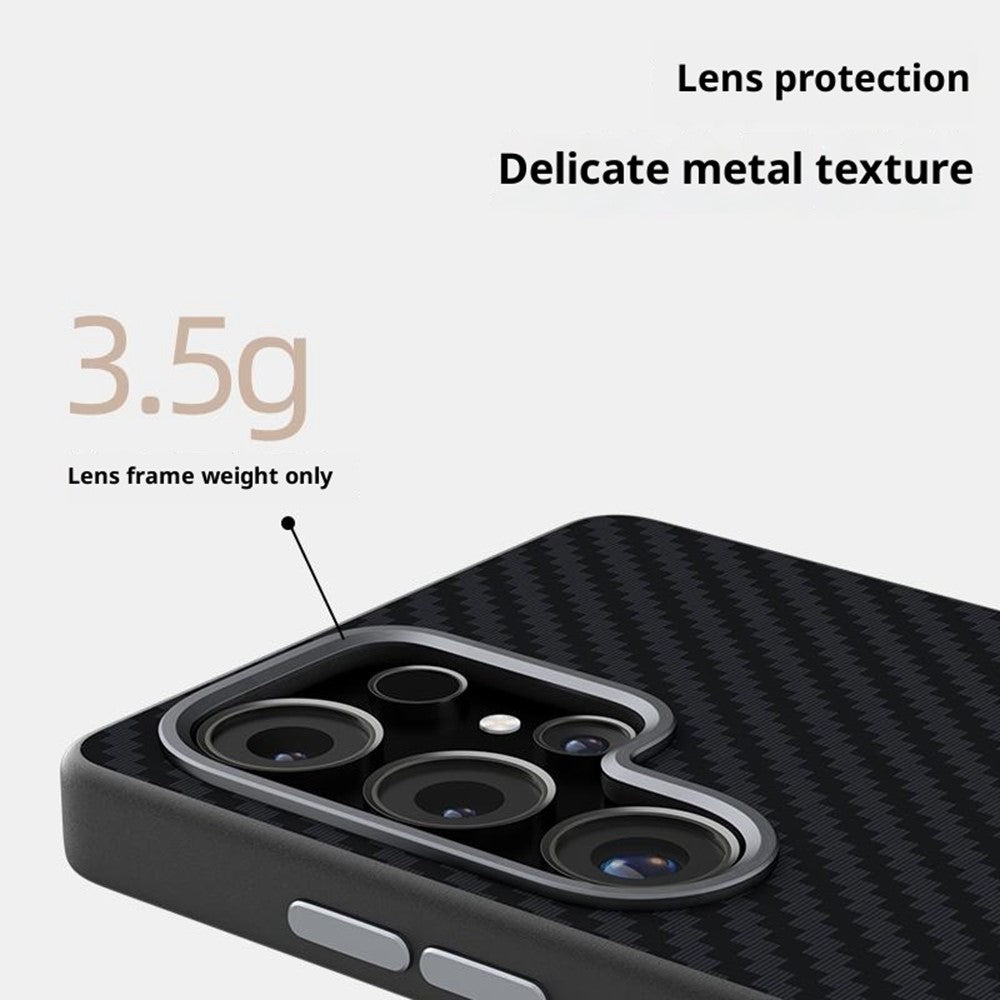 ABEEL For Samsung Galaxy S24 Ultra Magnetic Case Carbon Fiber Texture Back Cover