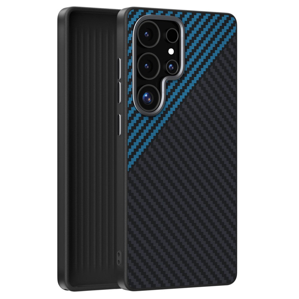 ABEEL For Samsung Galaxy S24 Ultra Magnetic Case Carbon Fiber Texture Back Cover