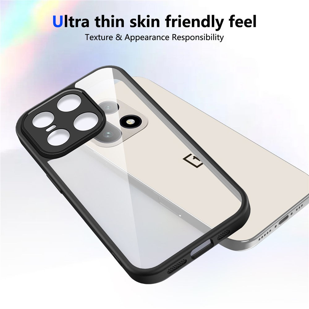 OnePlus 15 5G-skal, matt hud, pekskärm, klar PC + TPU, stötsäkert bakstycke