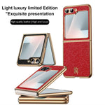 For Samsung Galaxy Z Flip7 FE 5G / Flip6 5G Case Loong Pattern Electroplated PC Folding Phone Cover