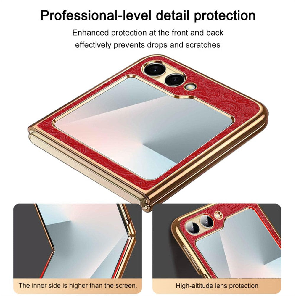 For Samsung Galaxy Z Flip7 FE 5G / Flip6 5G Case Loong Pattern Electroplated PC Folding Phone Cover
