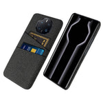 Huawei Mate 50 RS Porsche Design 4G Stötsäkert Tygtextur mobilskal Dubbla Kortplatser PC Skyddande Baksida