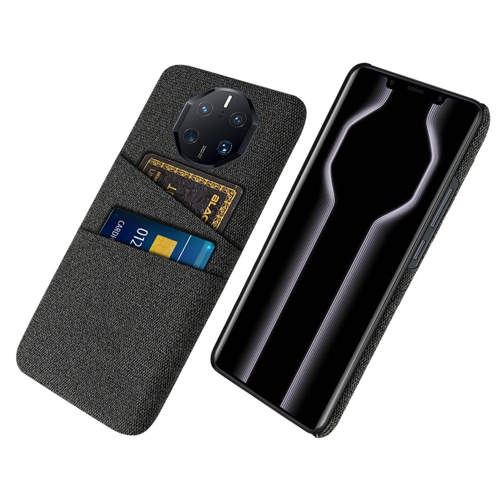 Huawei Mate 50 RS Porsche Design 4G Stötsäkert Tygtextur mobilskal Dubbla Kortplatser PC Skyddande Baksida