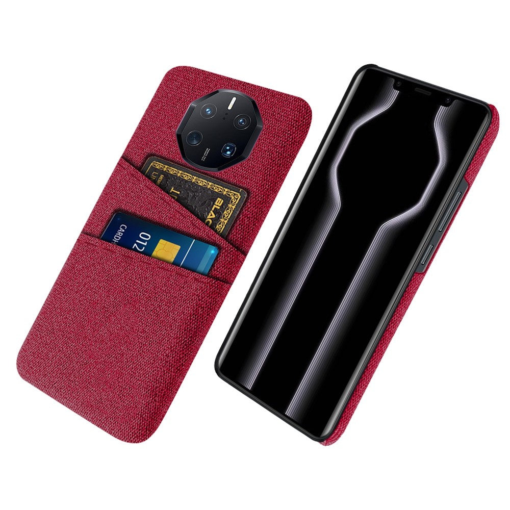 Huawei Mate 50 RS Porsche Design 4G Stötsäkert Tygtextur mobilskal Dubbla Kortplatser PC Skyddande Baksida