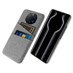 Huawei Mate 50 RS Porsche Design 4G Stötsäkert Tygtextur mobilskal Dubbla Kortplatser PC Skyddande Baksida