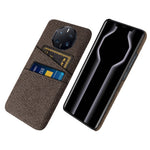 Huawei Mate 50 RS Porsche Design 4G Stötsäkert Tygtextur mobilskal Dubbla Kortplatser PC Skyddande Baksida