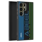 ABEEL Til Samsung Galaxy S24 Ultra Magnetisk Cover Mikro-prægning 6D Printet PC TPU Aluminiumslegering Læder Telefoncover