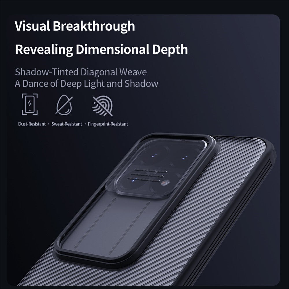 NILLKIN Camshield Pro Series för Xiaomi 15T-skal i TPU + PC med kamerareglage