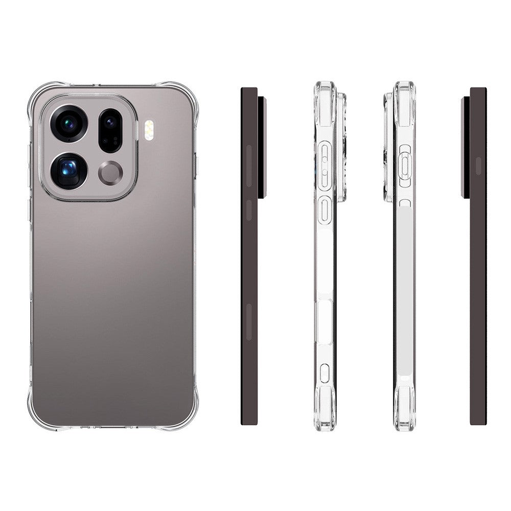 Til Oppo Find X9 Pro 5G TPU Telefoncover Skridsikker Gennemsigtig Mobiltelefoncover