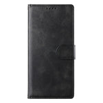For iPhone 17e / 16e Case Stand Wallet Calf Texture PU Leather Flip Phone Cover with Wrist Strap