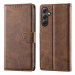 For Samsung Galaxy A35 5G Case Stand Wallet Calf Texture PU Leather Flip Phone Cover with Wrist Strap