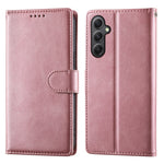 For Samsung Galaxy A35 5G Case Stand Wallet Calf Texture PU Leather Flip Phone Cover with Wrist Strap