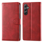 For Samsung Galaxy A35 5G Case Stand Wallet Calf Texture PU Leather Flip Phone Cover with Wrist Strap