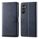 For Samsung Galaxy A35 5G Case Stand Wallet Calf Texture PU Leather Flip Phone Cover with Wrist Strap