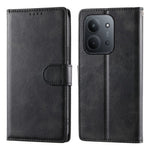 Wallet Case For Xiaomi Redmi 15C 5G (EU) (173mm)  /  4G (EU) (173mm)  /  Poco C85 4G (173mm) Calf Texture Leather Phone Cover with Wrist Strap