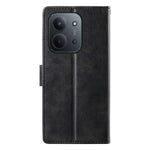 Wallet Case For Xiaomi Redmi 15C 5G (EU) (173mm)  /  4G (EU) (173mm)  /  Poco C85 4G (173mm) Calf Texture Leather Phone Cover with Wrist Strap